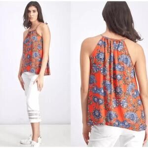 Collective Concepts Krissa Keyhole Halter Blouse Red Size Large​​